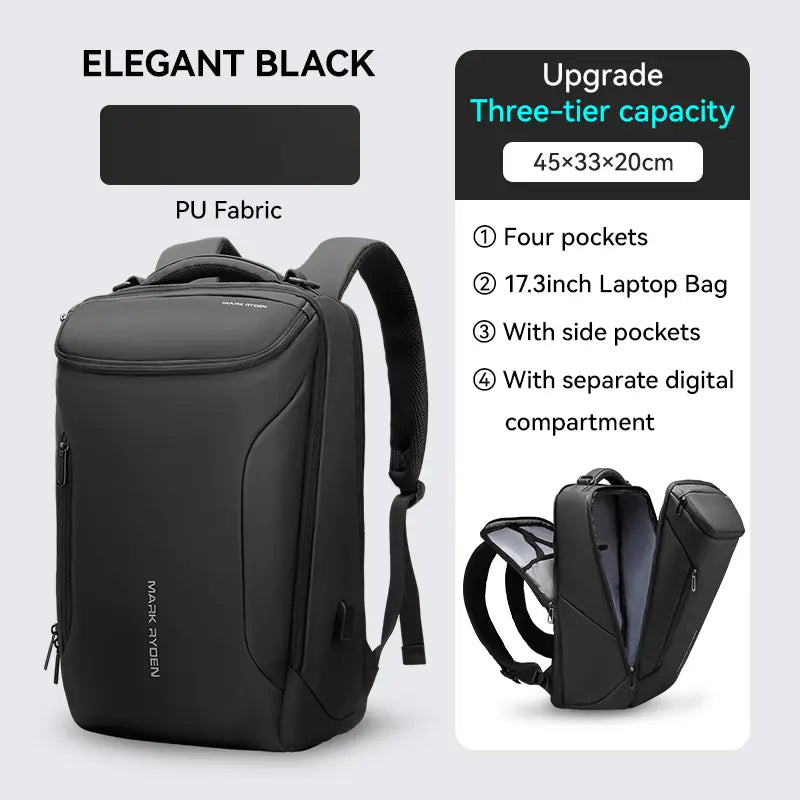 Waterproof High Tech Backpack with Sport CarShape Design and USB Charging Port, TravelLaptop Backpack Fits 17.3 Inch Notebookcomputer backpack boo