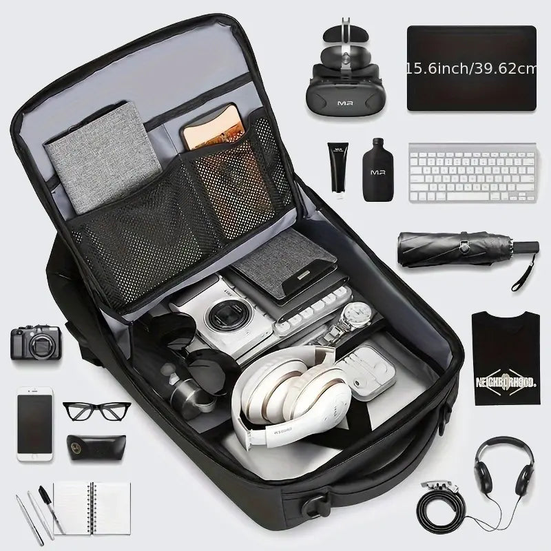 Waterproof High Tech Backpack with Sport CarShape Design and USB Charging Port, TravelLaptop Backpack Fits 17.3 Inch Notebookcomputer backpack boo