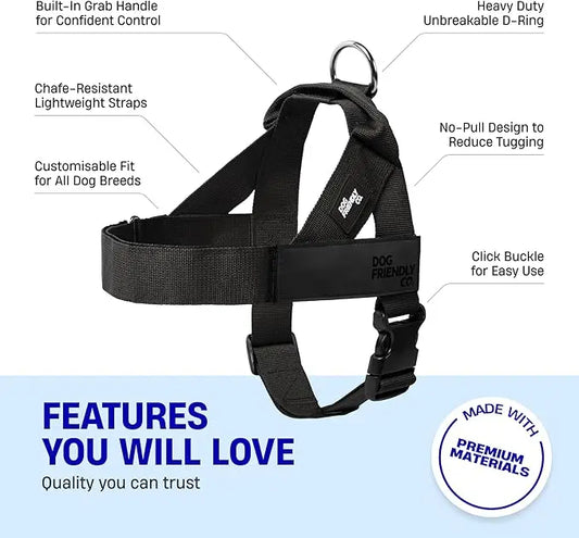 Dog Harness – Easy to put on, anti-pull design – Safe, secure, and comfortable – Suitable for all dogs