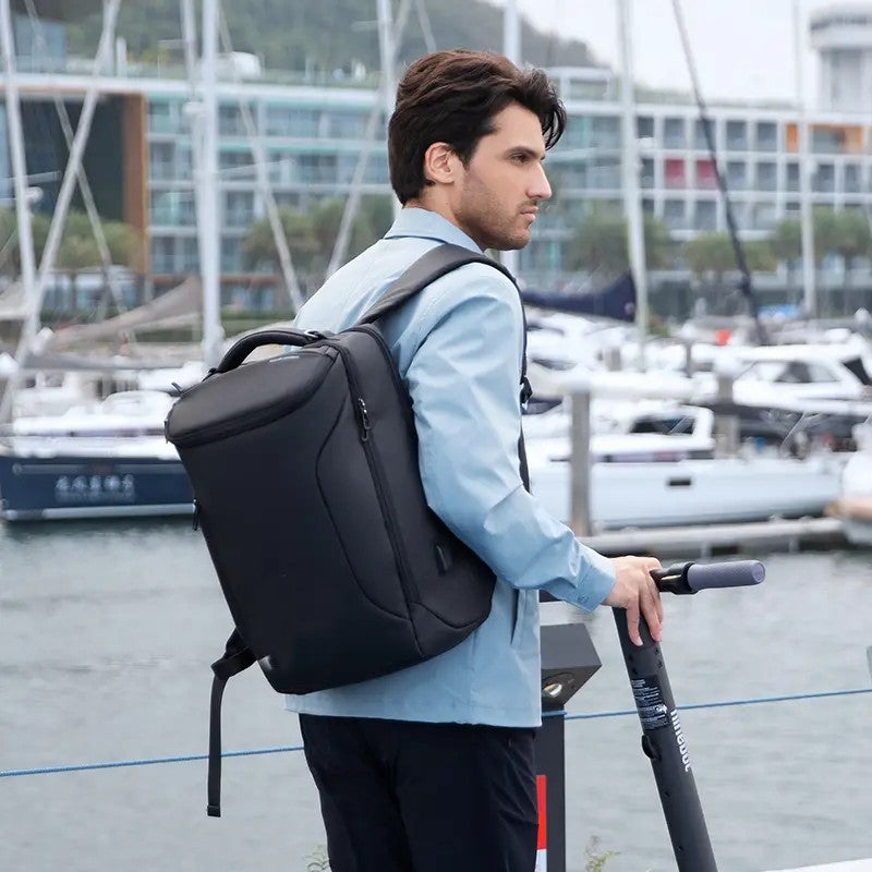 Waterproof High Tech Backpack with Sport CarShape Design and USB Charging Port, TravelLaptop Backpack Fits 17.3 Inch Notebookcomputer backpack boo
